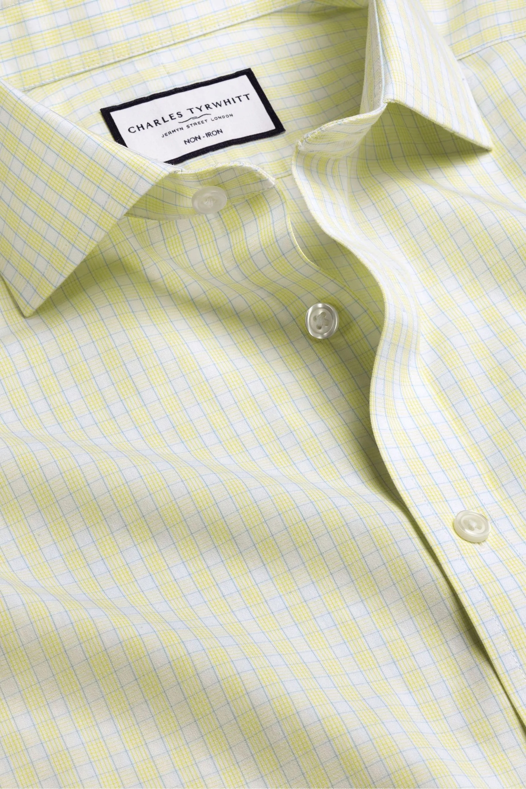 Camicia Charles Tyrwhitt Check in Popeline Non Stirabile CA Vestibilità slim  100% Cotone    